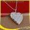 plated silver copper heart necklaces with pendant doll