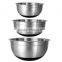 Stainless Steel Salad Bowl With Anti-Slip Silicone Base