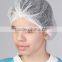 Bouffant Cap 18" White non-woven fabric with detective strip