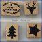 Custom Design Wooden Rubber Stamp for Chrimas Good Reputation Factory Supply