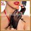 Black Lace Up Wrist Fishnet Gloves Women Sexy Wedding Halloween Party