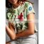 Stan Caleb 2016 Womens Short Sleeve Graphic Digital Printing T Shirt Tee Tops