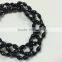 #277H Natural Gemstone Oval Faceted Beads Loose Black Spinel