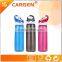 700ml flip carabiner top sport plastic drinking bottle
