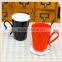 ceramic wrinkle mug red and black irregular shape mug