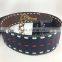 cheap price wide PU leather crown shape buckle belt for women