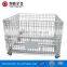 folding stainless metal bin storage basket with high quality