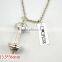 Antique Silver Plated DISCIPLINE Charms Sports Necklace Fitness Weightlifting Gym Necklace