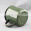 China wholesale 8cm antique enamel camping mug custom coffee travel mug with logo printing