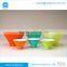 Unique acrylic Clear salad bowl with stainless steel base
