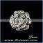 Small order best price women fashion real flower crystal metal buttons