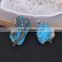 Blue Ocean Jasper Stone Beads, Druzy Jewelry with Pave Crystal Stone For Jewelry Making