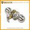 2016 South America High Quality Brass Made Polished Brass Finish Cylindrical Safety Hotel Bathroom Locks