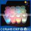 ABS pillar flamless rechargeable colorful candle with stand and remote control