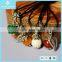 Fashion Antique Natural Crystal Agate Bead with Leaf Pendant Jewellery
