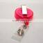 2015 hottest stainless spring transparent badge reel clip holder