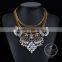 high quality vintage colorful rhinestone chunky statement necklace tin alloy fashion women pendant necklace 6390067