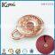 Round Embossed Brand Logo Rose Gold Metal Hang Tag