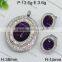 New Arrival Good Quality Wholesale Silver Diamond Colorful Jewelry Set