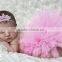 Baby tutu dress matched boutique headband baby photography props designed for newborn baby