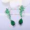long drop big gemstone jewelry set earrings