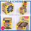 Lid hinged base with extend flap rigid paper print box for play card