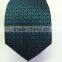 Men's bluegreen 100% silk tie with leaves design