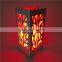 Wholesale Hot Sell Cuboid Hollow Out LED PVC Plastic Table Light Desk Reaing Lamps Use Battery For Bedroom Decorating