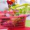 Promotional plastic large size storage basket Kitchen Accessories Wash Fruit Vegetable Sieve Storage Basket Dropping Water