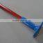 steel flat/point cold chisel with blue rubber grip