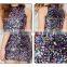 2016 New Arrival Ladies Colorful Sequin Western Free Prom Bodycon Mini Dress Designs
