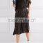 Wholesale Women Apparel Pleated Striped Twill Wrap Multicolor Knee-length Skirt(DQE0371SK)