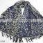 Fashion Large Latest Jacquard Wool Leopard 100%viscose Winter Shawl