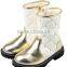 Pink Winter Safety Soft Sole leather Boots for babies