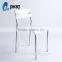 LS-4015 low price modern dining room plastic chair with low back fancy wholesale stacking chair