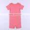 Hot sale wholesale short sleeve 100% cotton baby jumpsuit solid color baby rompers infant clothes