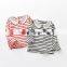 Wholesale lovely cotton children girl stripe t-shirt casual children wear