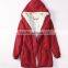 2016 Women Jacket More Collars Hooded Long Down Jacket Hat Detachable