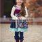 latest stripe ruffle wholesale girls boutique dress