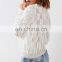 2017 New Fashion Design Top Seller Custom Woman Knit White Hot Selling Sweater
