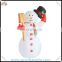Promotion giant inflatable snowman, led christmas decor snowman with camouflage vest from china supplier
