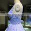 Panyu wedding dress 2016 China wholesale applique lace wedding dresses Panyu Sleeveless illusion Neckline Lace Wedding Gown Blue