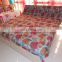 Latest design 100% cotton simple washing India quilted kantha bedspread