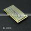 Custom metal luggage scutcheon,embossed logo bag nameplate