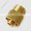 Brass gas adapter with safety valve built- in