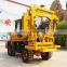 Hydraulic wheel loader one multi-use pile drilling guardrail hydraulic pile driver