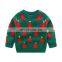 RTS  Christmas sweaters for boys and girls Santa Claus pattern cotton cartoon collar garment