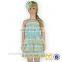 Posh Little Princess Girl Mint Green Dress Kids Mustard Pie Remake Shiny Layered Dress Design Casual Little Girls Boutique Dress