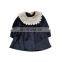 Children's clothing ins2020 small fragrance dress girls autumn lace lapel sweet princess dress