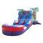 Inflatable Tropical Rush Bounce House Double Lane Water Slide Combo For Kids